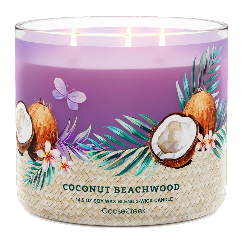 Coconut Beachwood candle by Goose Creek