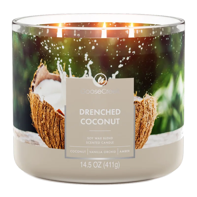 Drenched Coconut candle by Goose Creek