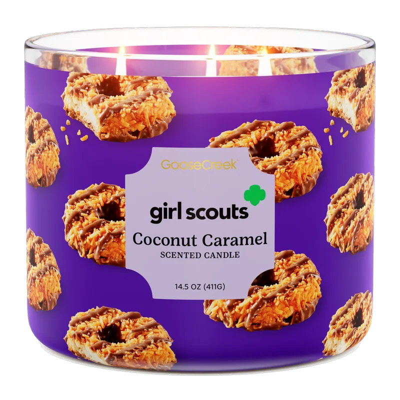 Girl Scout Coconut Caramel candle by Goose Creek