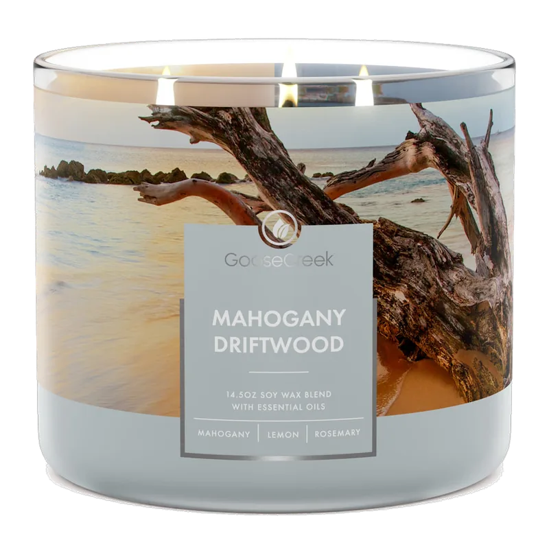 Mahogany Driftwood candle by Goose Creek