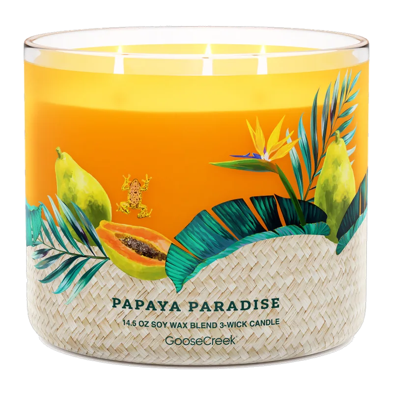 Papaya Paradise candle by Goose Creek