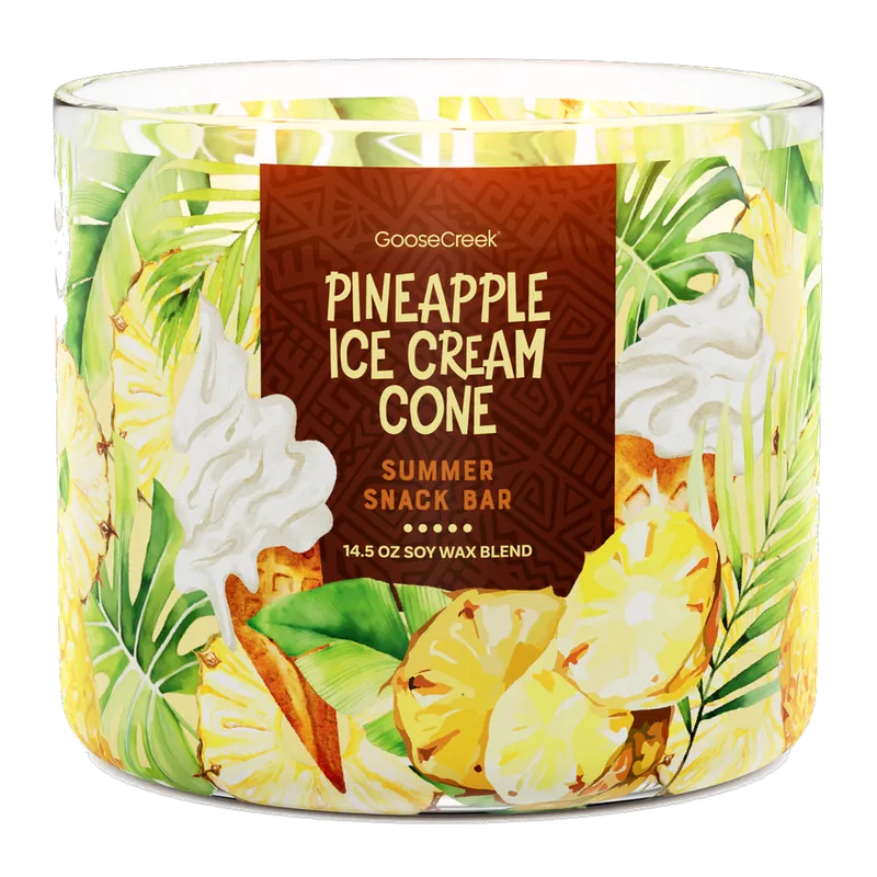 Pineapple Ice Cream Cone candle by Goose Creek