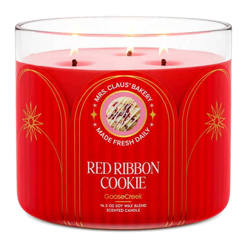 Red Ribbon Cookie candle by Goose Creek
