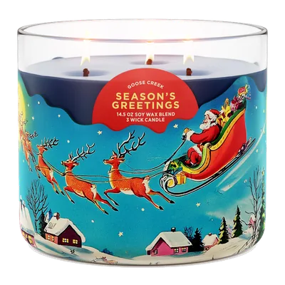 Season's Greetings candle by Goose Creek