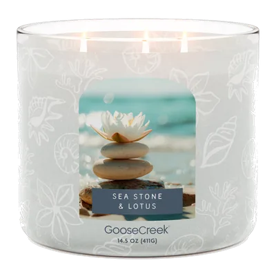 Seastone & Lotus candle by Goose Creek