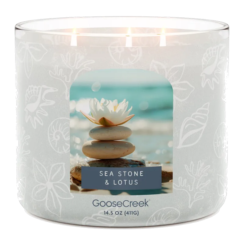 Seastone & Lotus candle by Goose Creek
