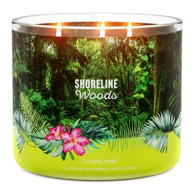 Shoreline Woods candle by Goose Creek
