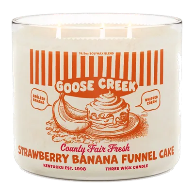 Strawberry Banana Funnel Cake candle by Goose Creek