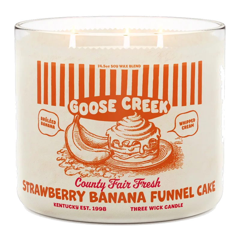 Strawberry Banana Funnel Cake candle by Goose Creek