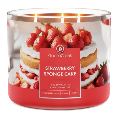 Strawberry Sponge Cake candle by Goose Creek