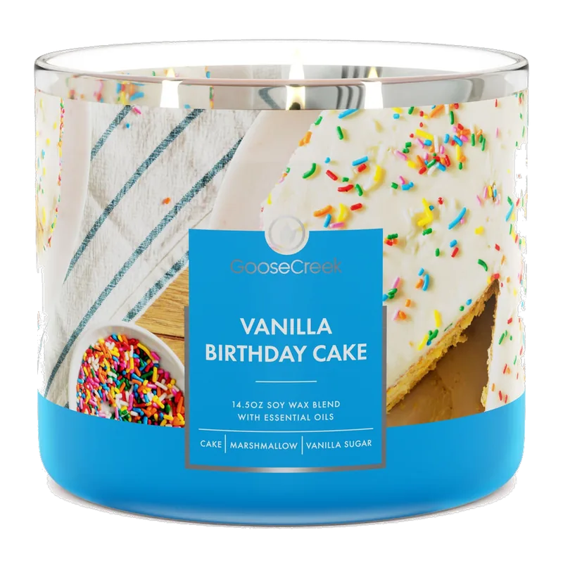 Vanilla Birthday Cake candle by Goose Creek