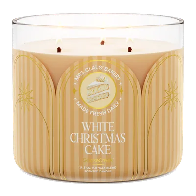 White Christmas Cake candle by Goose Creek