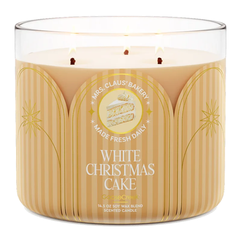 White Christmas Cake candle by Goose Creek