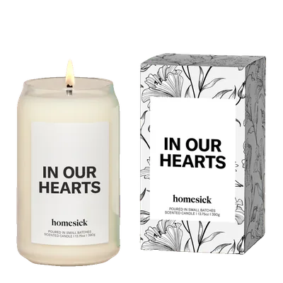 In Our Hearts candle by Homesick