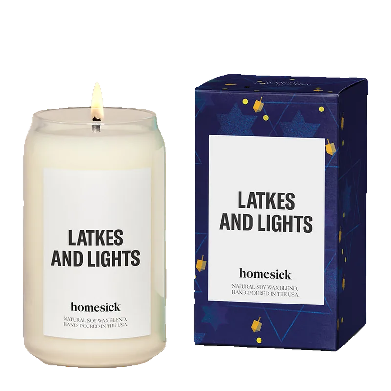 Latkes and Lights candle by Homesick