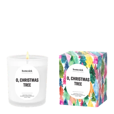 O, Christmas Tree candle by Homesick