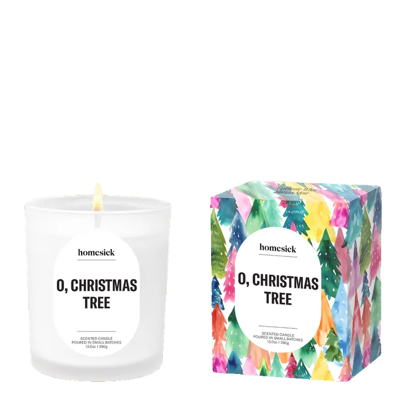 O, Christmas Tree candle by Homesick