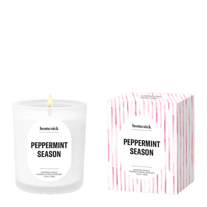 Peppermint Season candle by Homesick