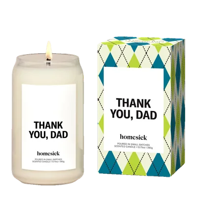 Thank You, Dad candle by Homesick